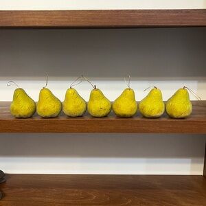 Vintage Bubble textured pear ornaments